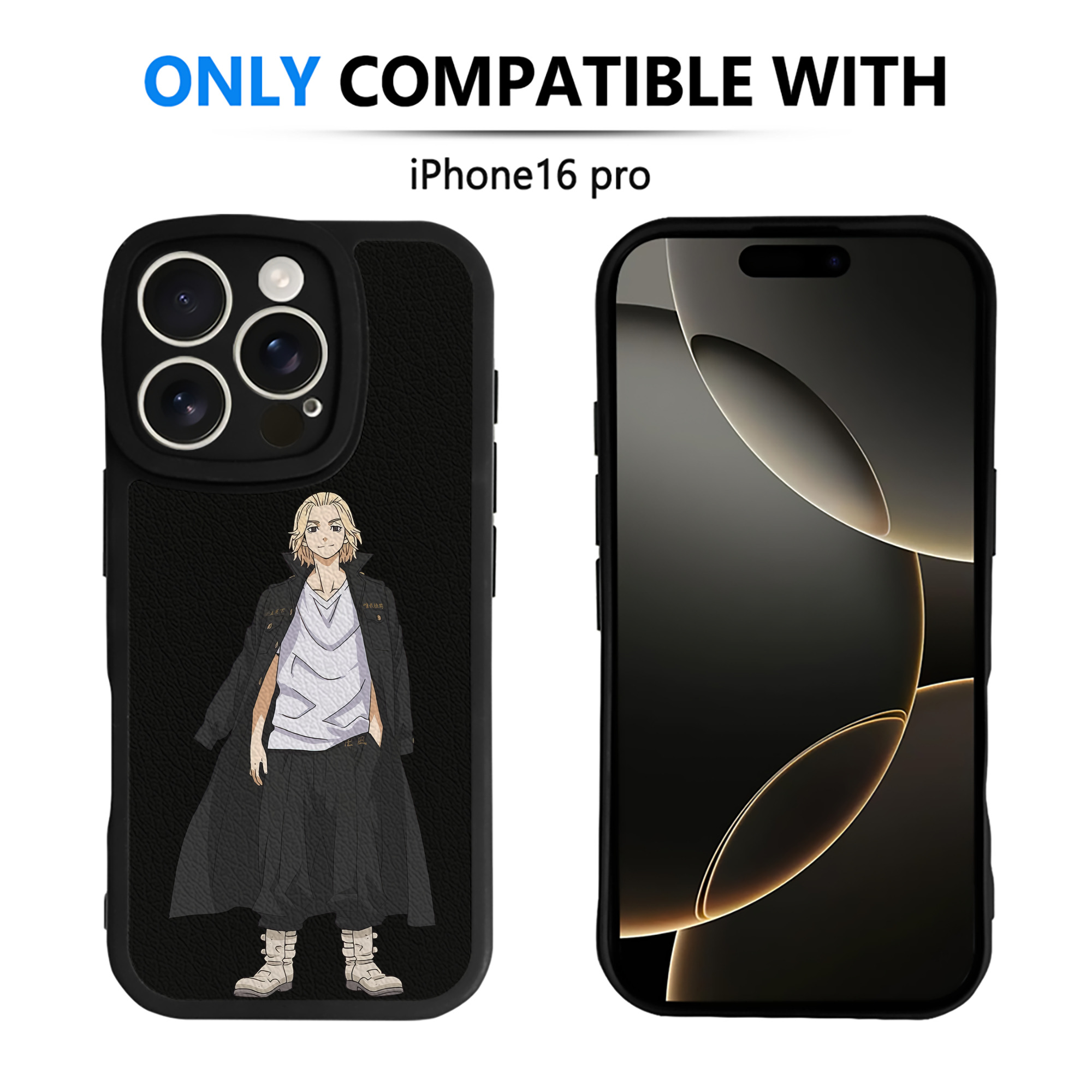 （画像用） 東京リベンジャーズ Tokyo Revengers 【iPhone 16シリーズ対応】シリコンスマホケース（レザー調） 材質：シリコン